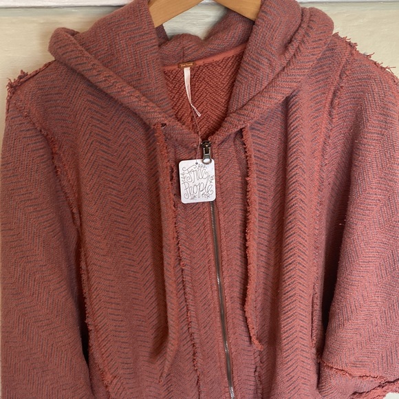 NEW Free People Zip Up Hoodie Oversized NWT - Picture 2 of 7